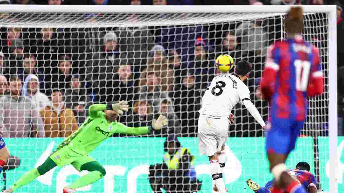 Манчестер Юнайтед упустил победу над Кристал Пэлас в компенсированное время, пропустив гол-шедевр