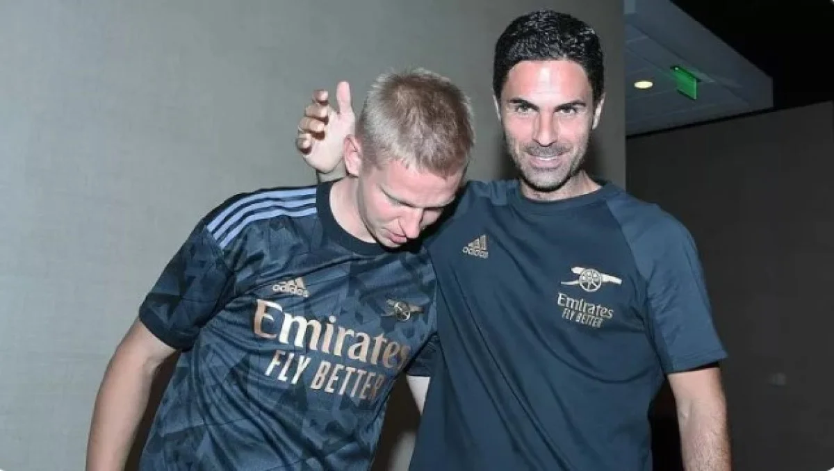 Зинченко и Артета / фото: ФК Арсенал