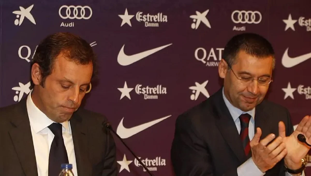 Экс-функционеры Барселоны Росель и Бартомеу / фото: Marca