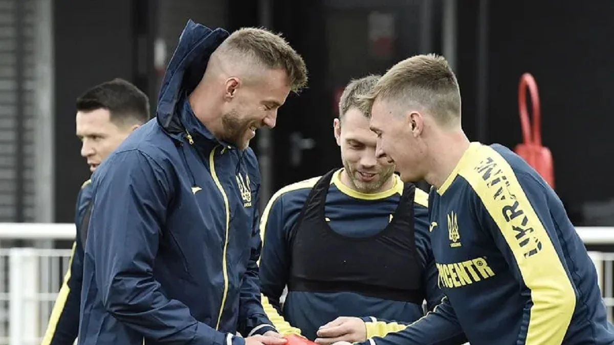 Ярмоленко, Караваев и Сидорчук / Фото УАФ