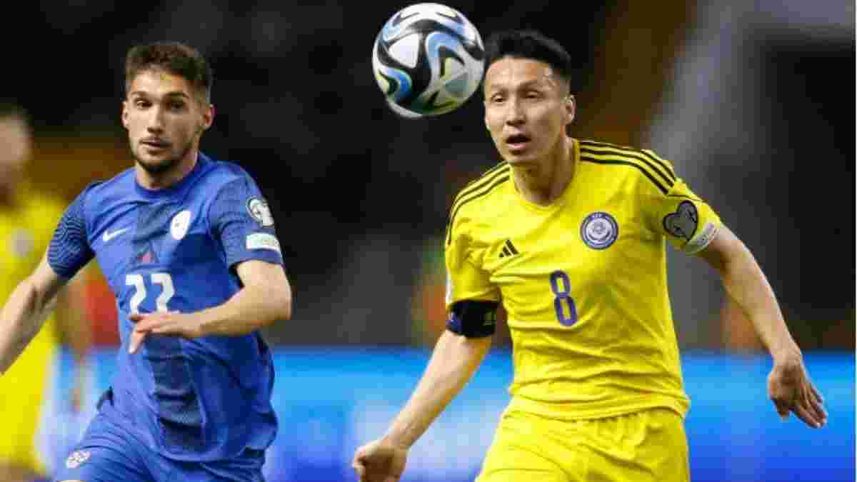 Перші голи відбору Євро-2024 у відеоогляді матчу Казахстан – Словенія – 1:2
