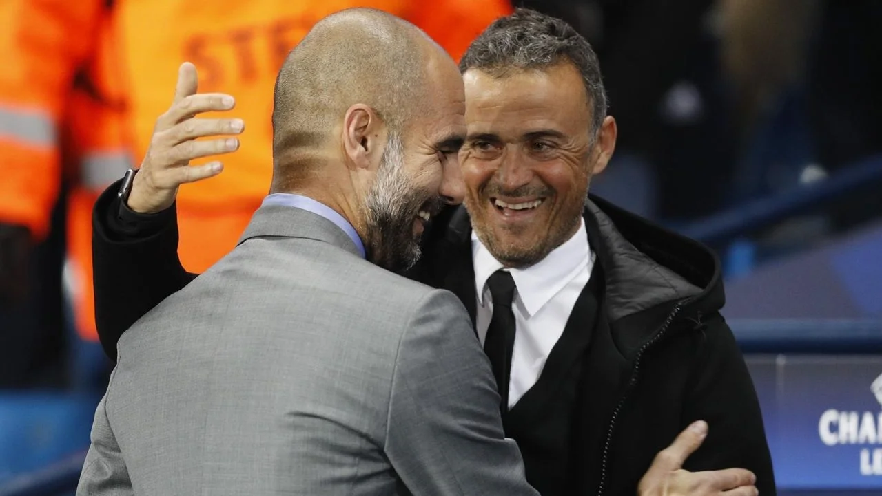 Гвардиола и Луис Энрике / AFP