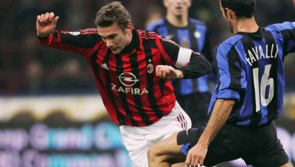 Андрей Шевченко в поединке против Интера / фото из открытых источников