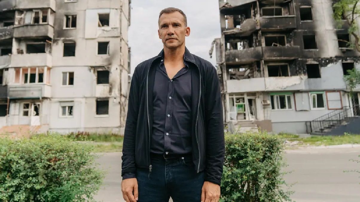 Андрей Шевченко в Бородянке / Фото А. Юшчака