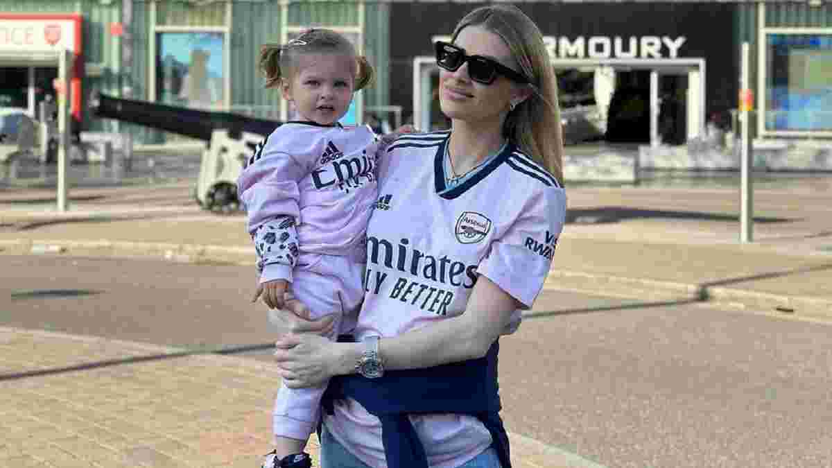 "Моя маленькая "канонирка": Влада Зинченко взяла дочь на дерби Арсенала