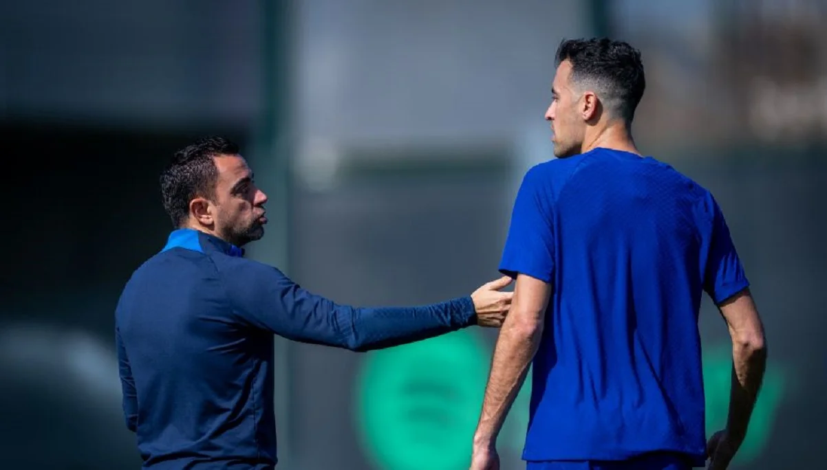 Хави и Бускетс / фото: ФК Барселона