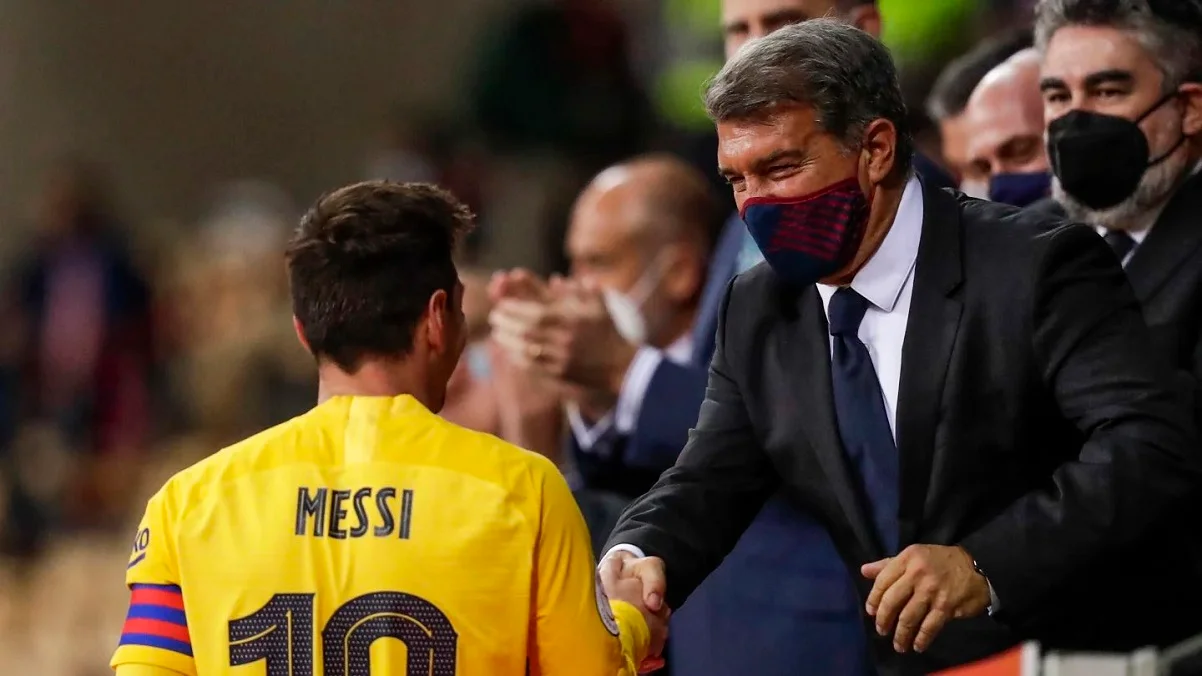 Лео Месси и Лапорта / фото из открытых источников