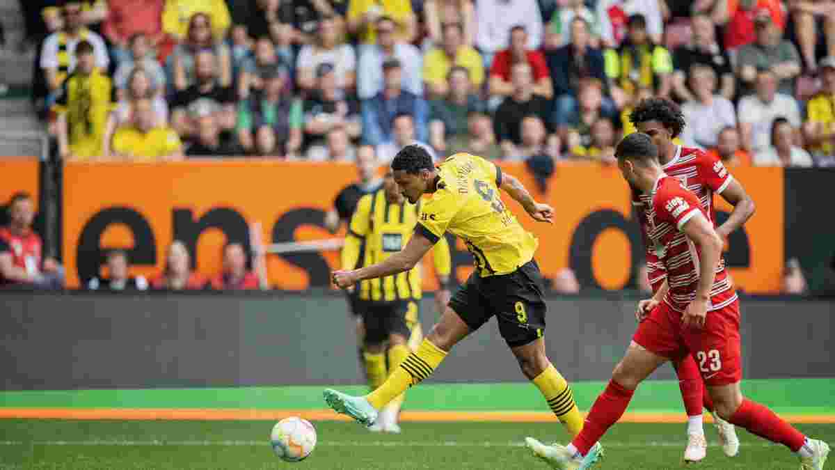 Дубль Алле, выведший дортмундцев в лидеры Бундеслиги, в видеообзоре матча Аугсбург – Боруссия Д – 0:3