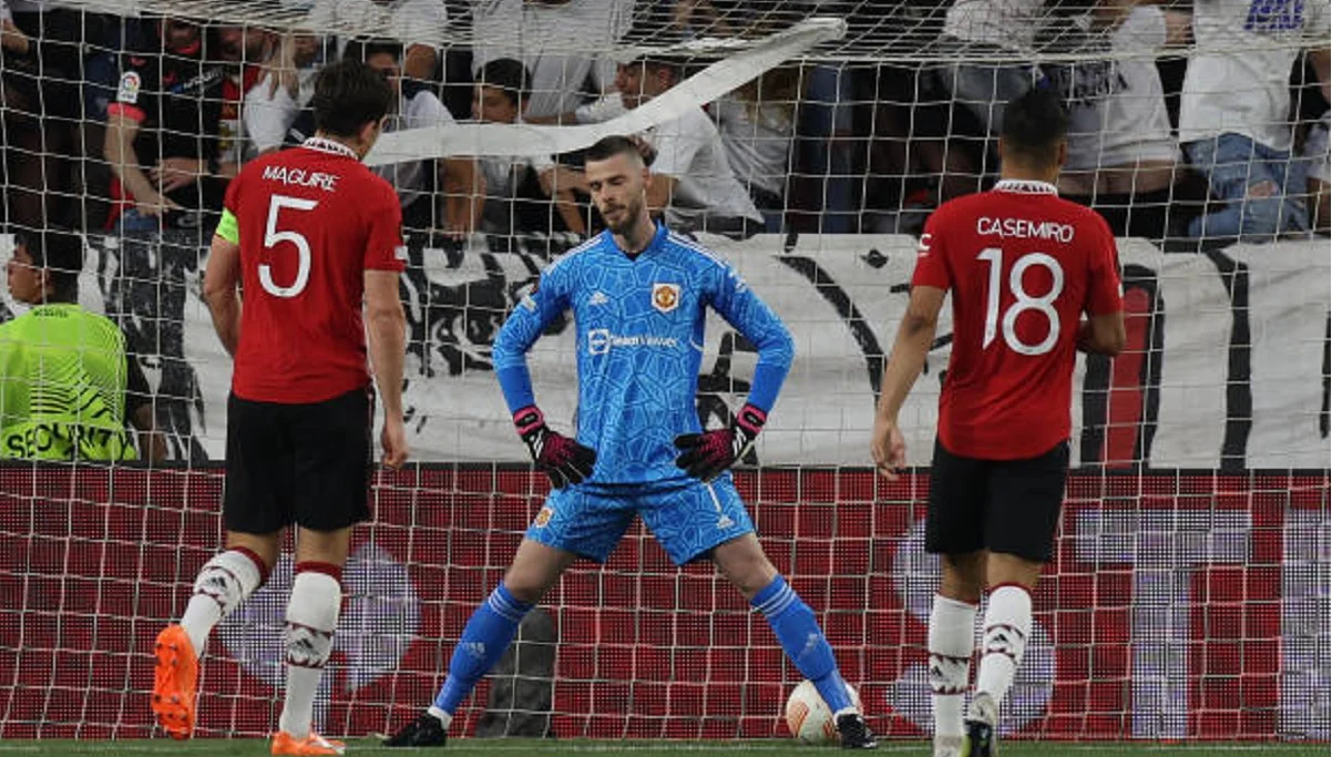 Давид Де Хеа с партнерами / фото: Getty