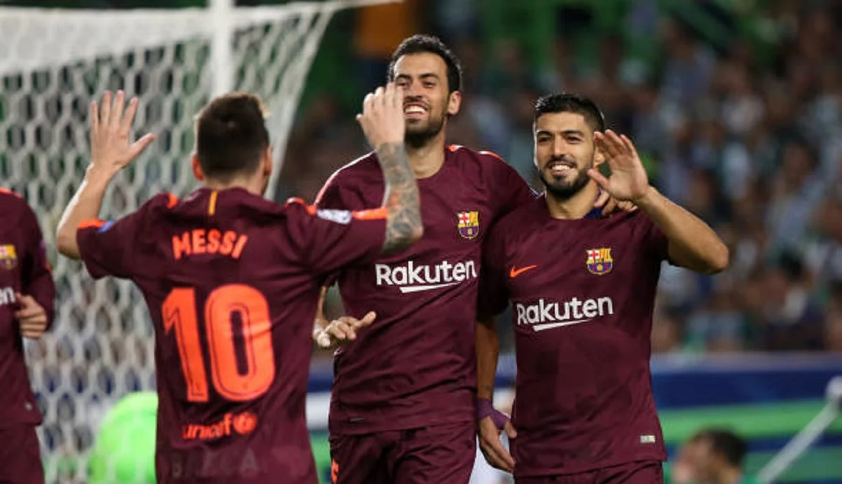 Месси, Бускет и Суарес / фото: Getty