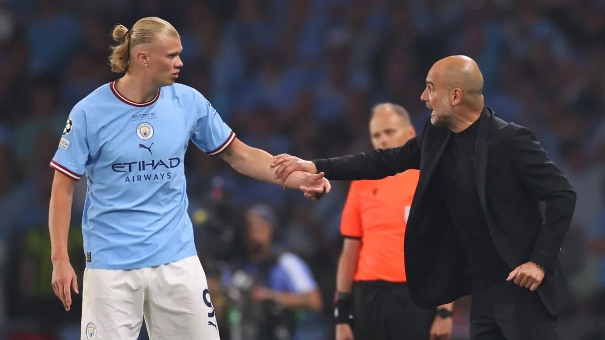 Холанд и Гвардиола / Getty Images