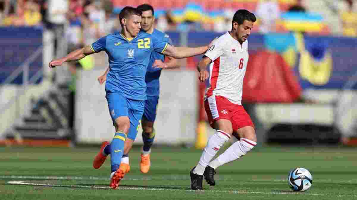 "Подарок от арбитра": Федерация футбола Мальты раскритиковала судейство в матче с Украиной