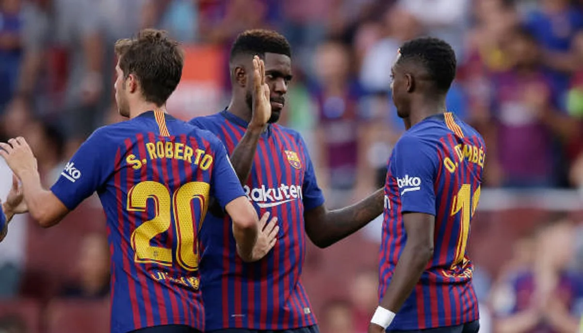 Умтити с партнерами / фото: Getty