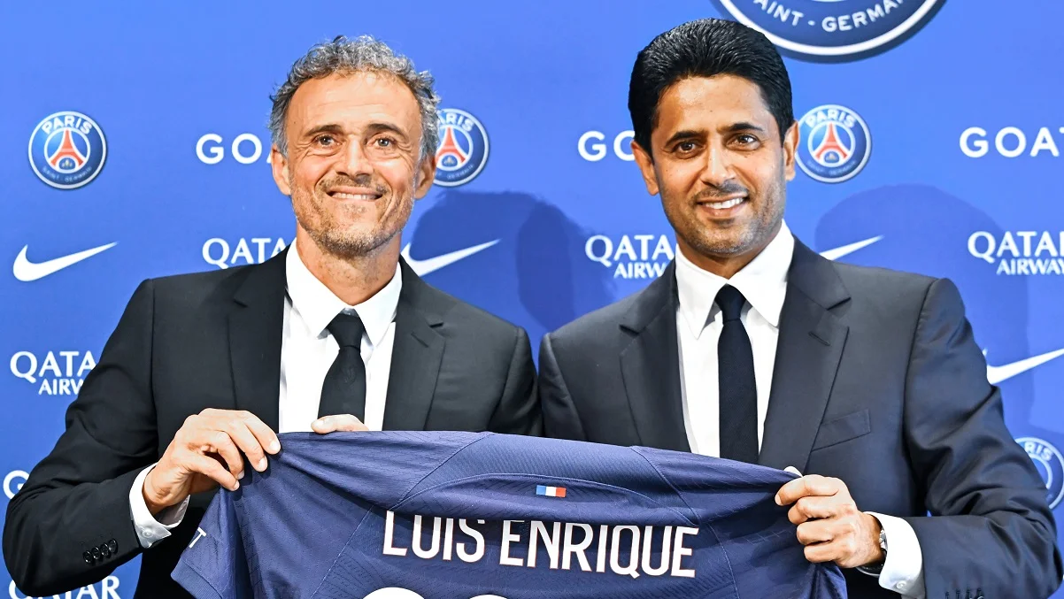 Луиса Энрике с президентом ПСЖ / Фото: PSG