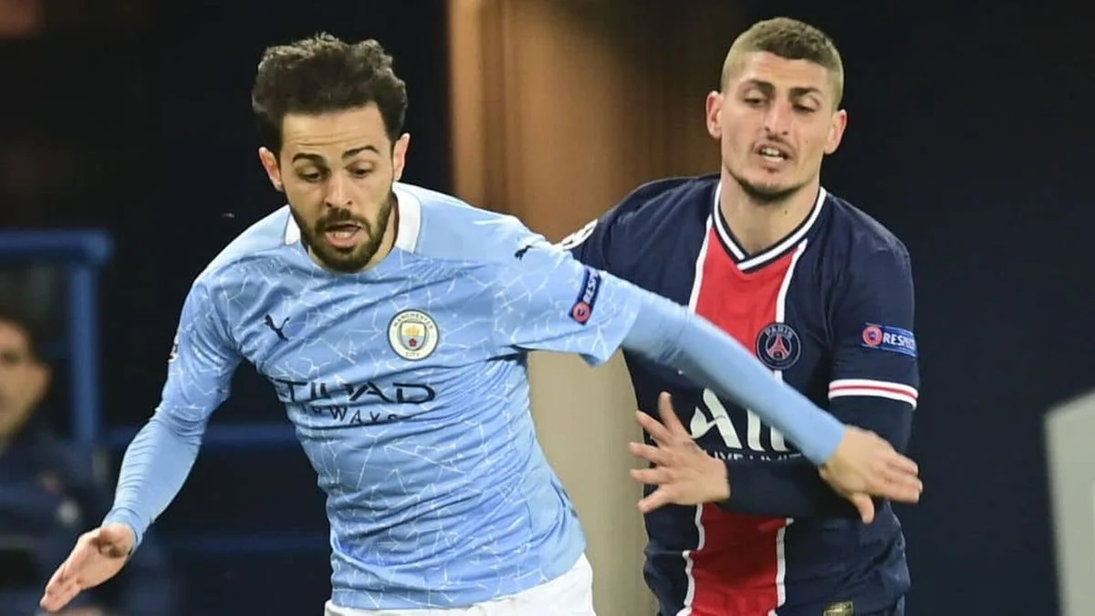 Бернарду Силва и Марко Верратти / teamtalk.com