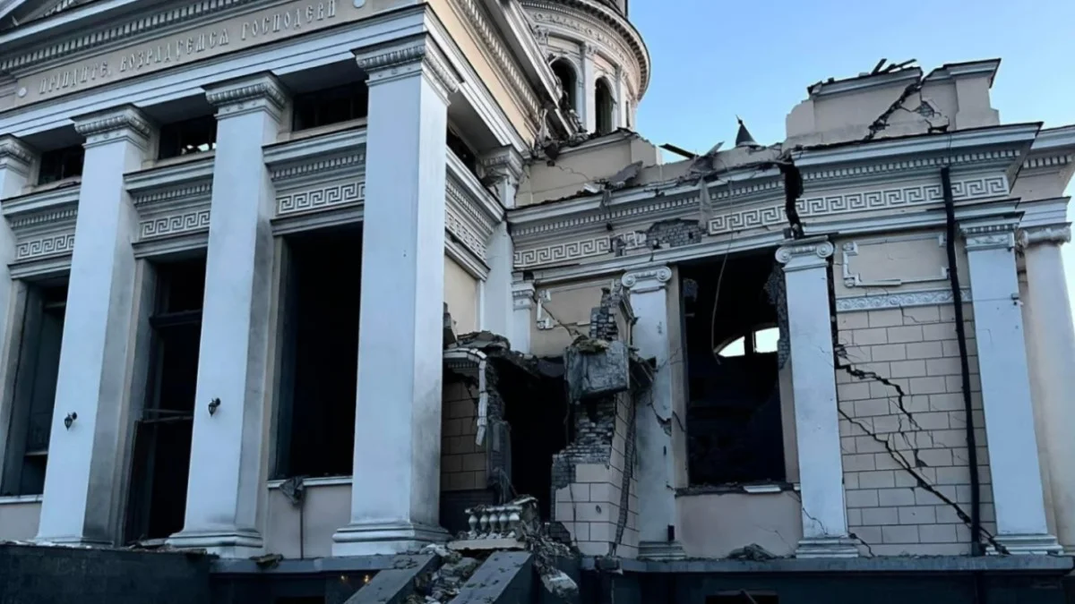 Последствия разрушений Спасо-Преображенского собора в Одессе / facebook.com/Church.ua