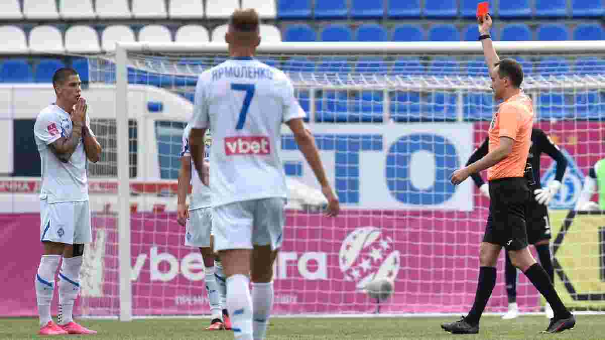 КДК УАФ объявил наказание Попову – защитник Динамо едва не травмировал соперника в матче с Минаем