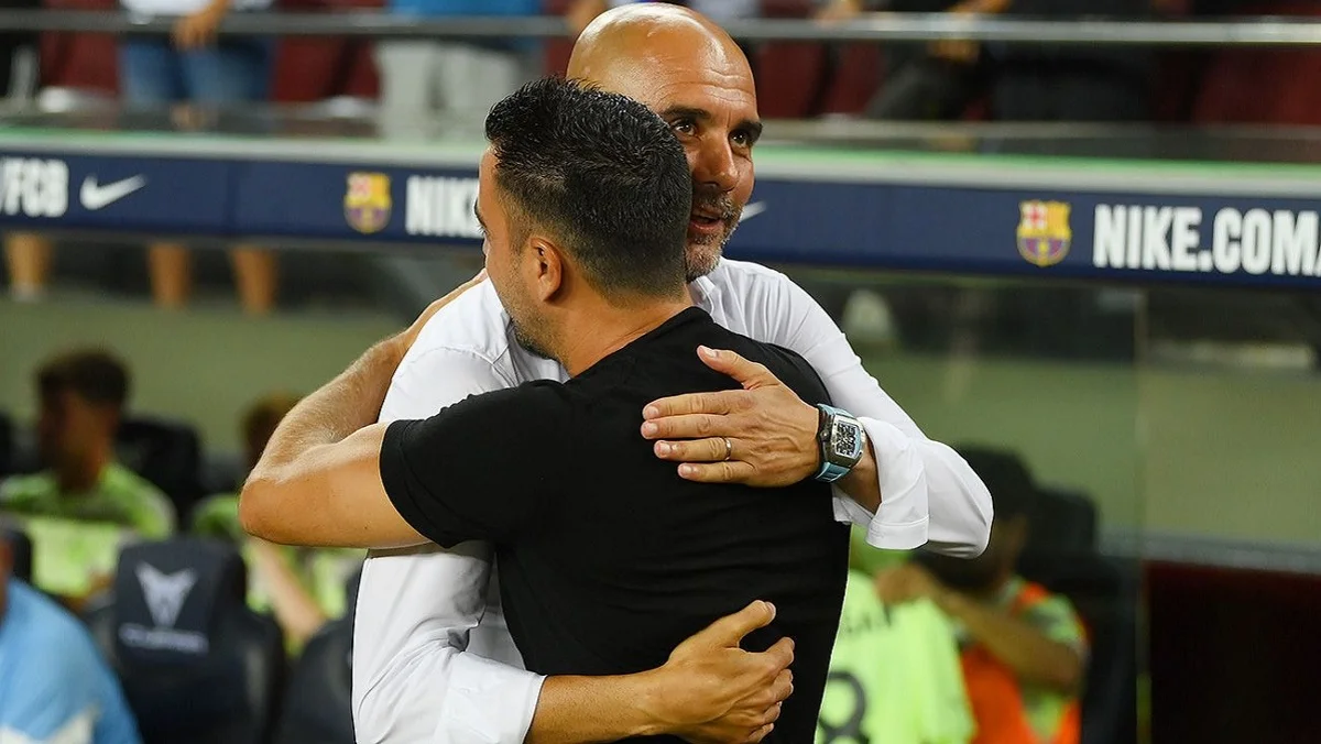 Гвардиола и Хави / фото: Барселона