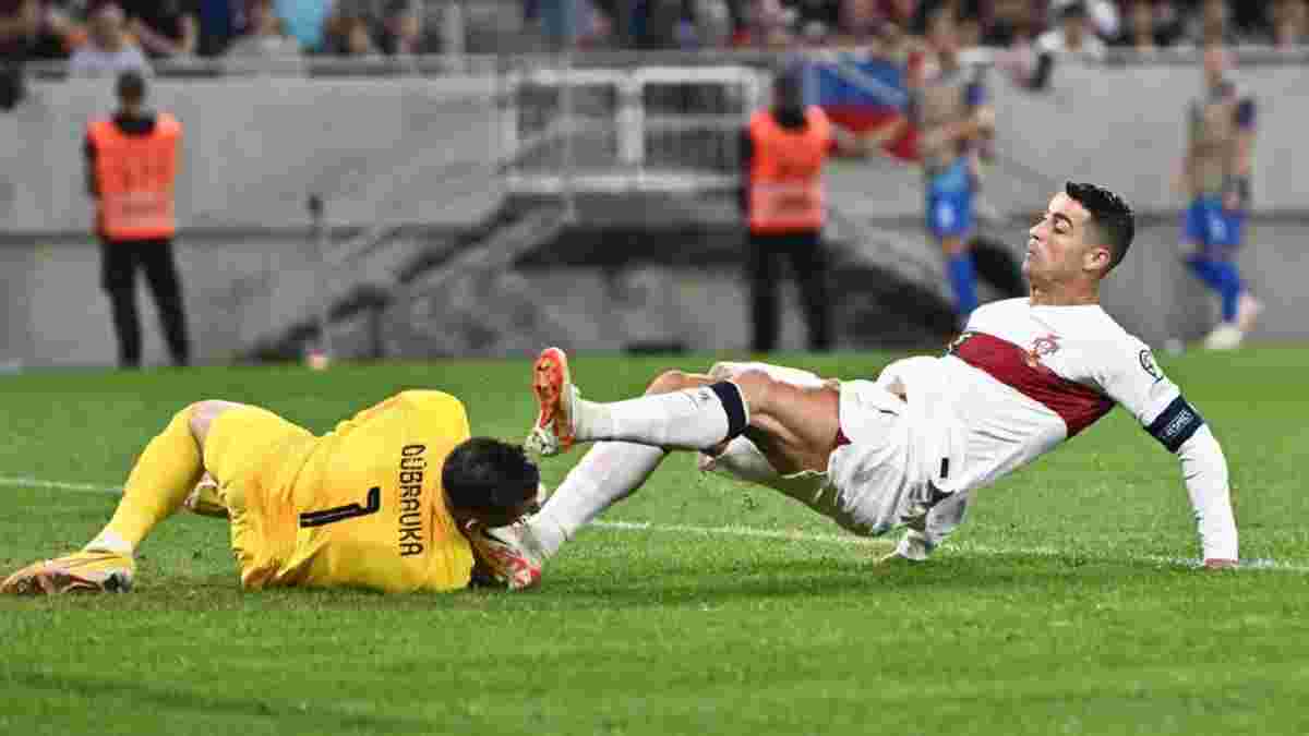 Ужасная реализация Роналду в видеообзоре матча Словакия – Португалия – 0:1