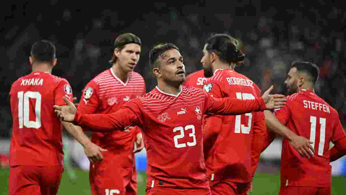 Відбір на Євро-2024: Швейцарія ледь уникла сенсаційної поразки від Білорусі, Чехія з проблемами дотиснула Фарери