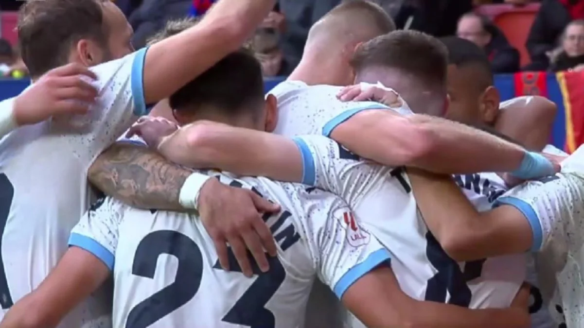 Радость игроков Жироны / скриншот с трансляции