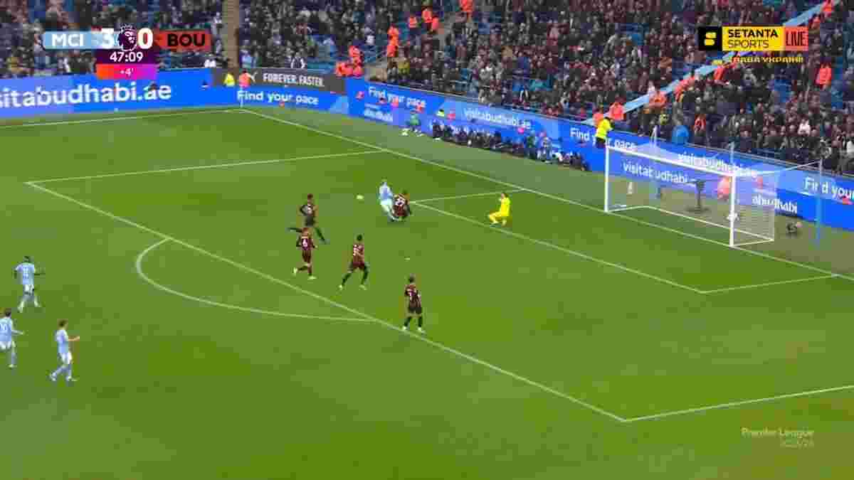 Перфоманс Доку та протистояння Холанда і Забарного у відеоогляді матчу Манчестер Сіті – Борнмут – 6:1