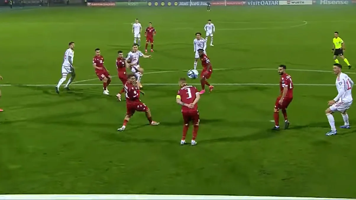 Армения – Уэльс / скриншот по трансляции на Megogo