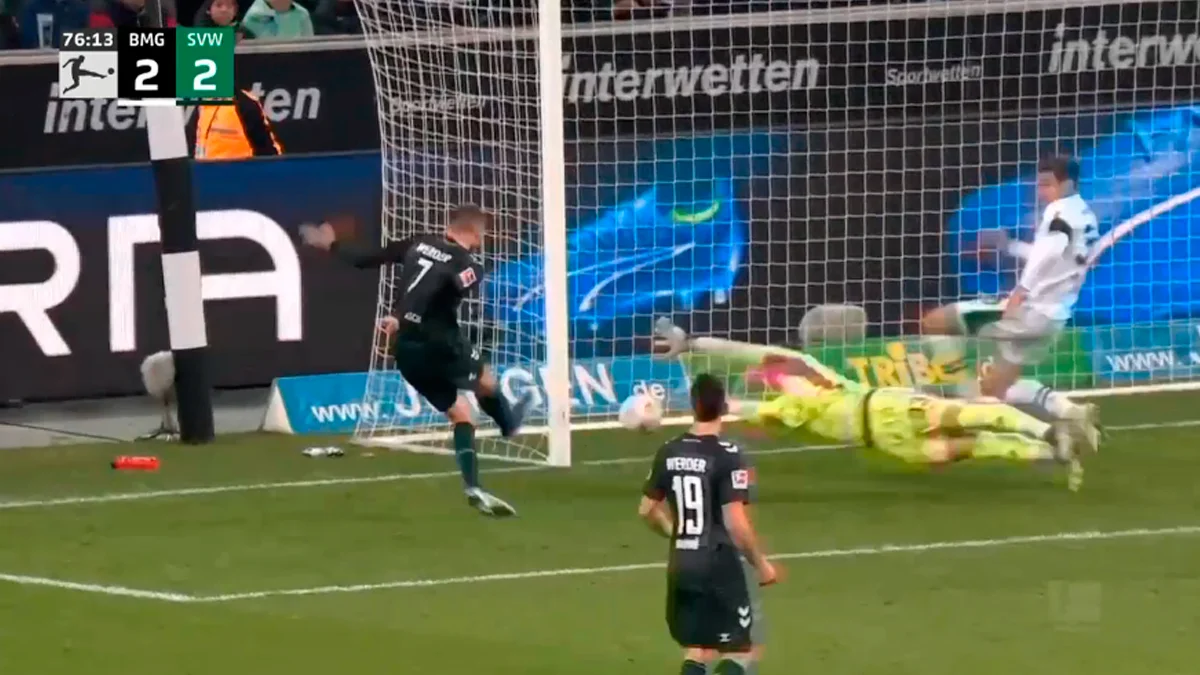 Боруссия М – Вердер – 2:2 / скриншот из трансляции Setanta Sports