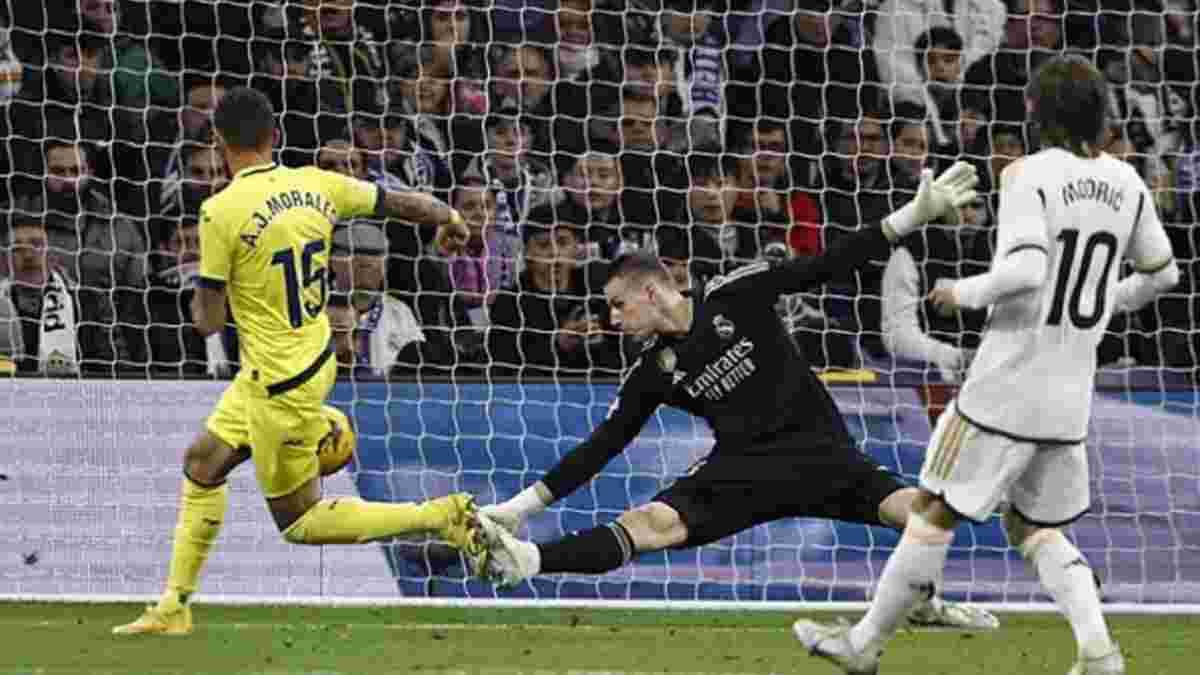 Лунин пропустил в матче Реал Мадрид Вильярреал видео голов и обзор игры 17  12 2023
