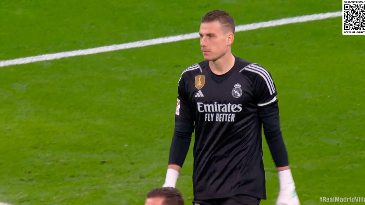 Андрей Лунин не смог сохранить ворота сухими / скриншот из трансляции MEGOGO