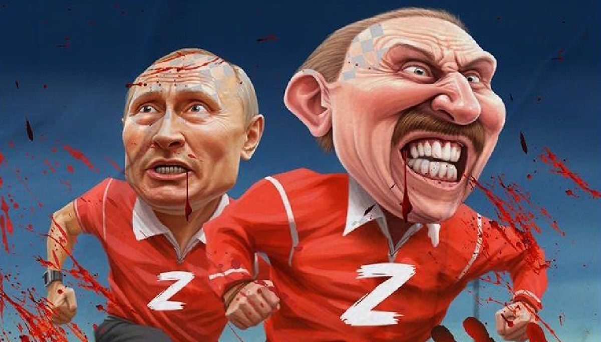 Кровавые диктаторы Путин и Лукашенко / Фотоколлаж ФК Динамо Киев