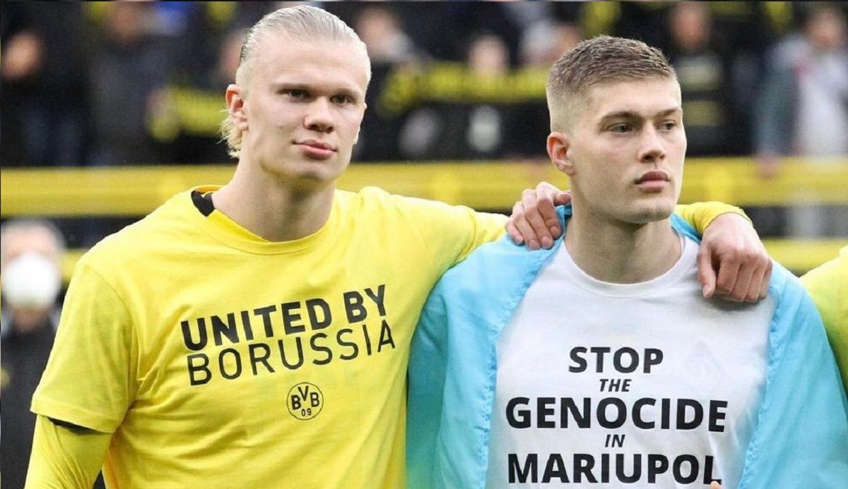 Ерлінг Холанд та Артем Довбик / Фото Юлії Перекопайко