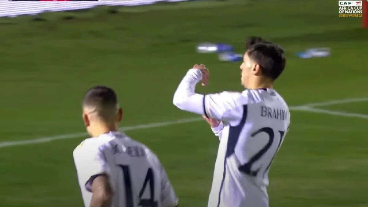 Браим Диас празднует забитый гол / скриншот