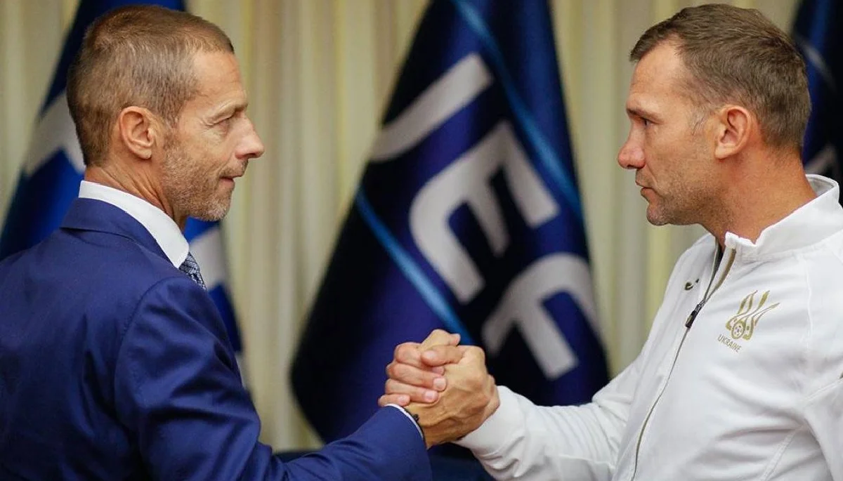 Александер Чеферин и Андрей Шевченко / Фото В. Раснера