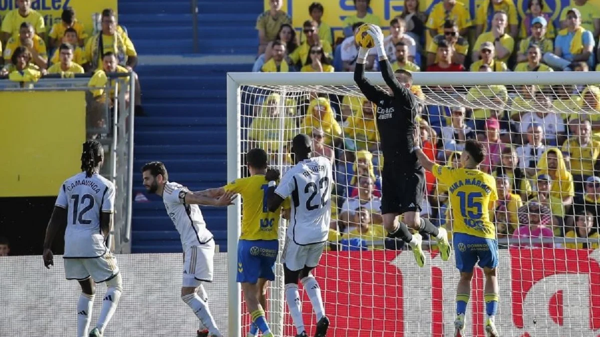 Андрій Лунін в матчі з Лас-Пальмас / фото: Ла Ліга