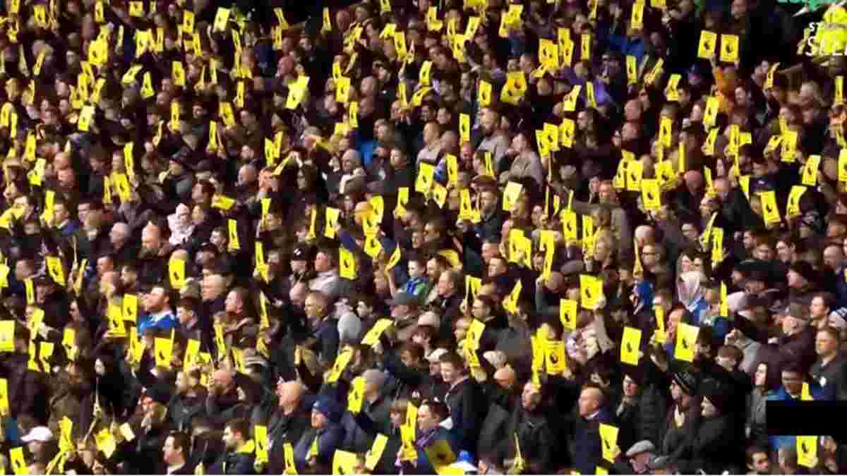 Фанати Евертона влаштували акцію протесту проти АПЛ – з клубу Миколенка можуть вдруге зняти очки