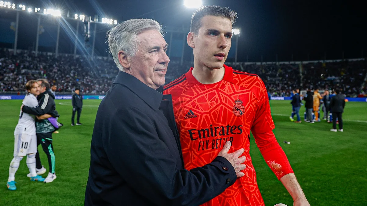 Карло Анчелотті та Андрій Лунін / Getty images