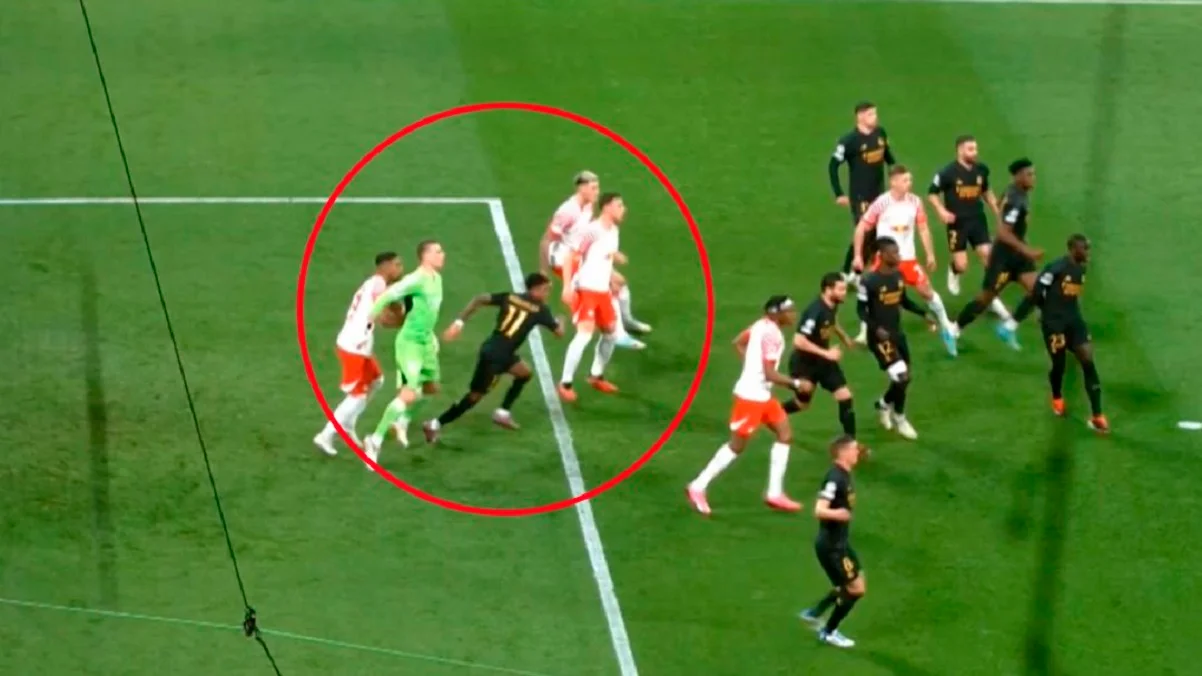 гол в ворота Реала / стоп-кадр из трансляции