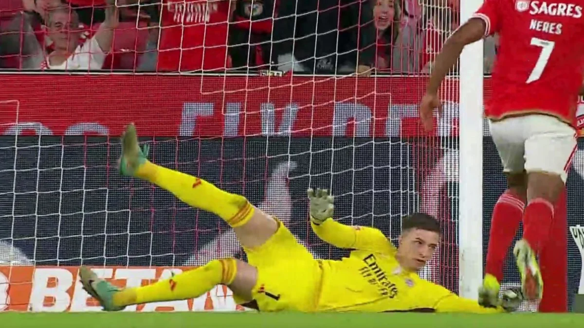 Трубин отразил пенальти / скриншот