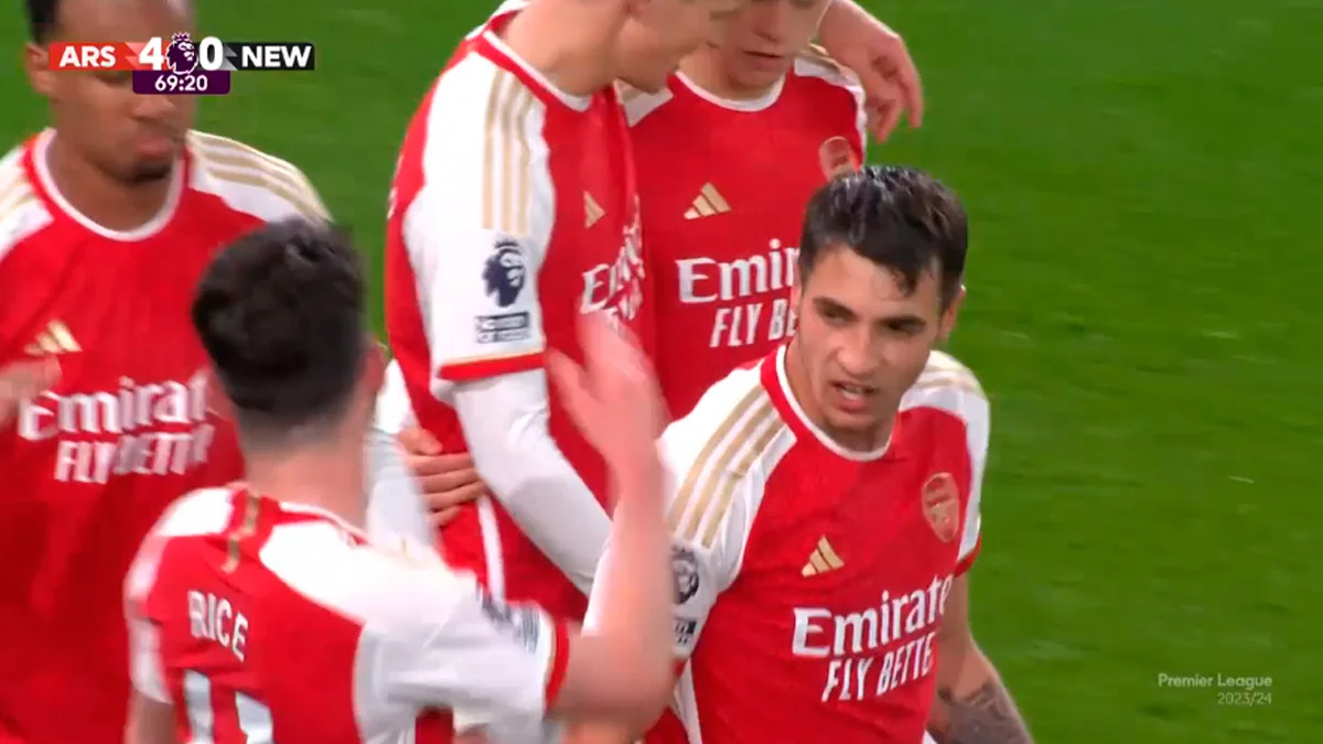 Арсенал – Ньюкасл – 4:1 / скриншот из трансляции Setanta Sports