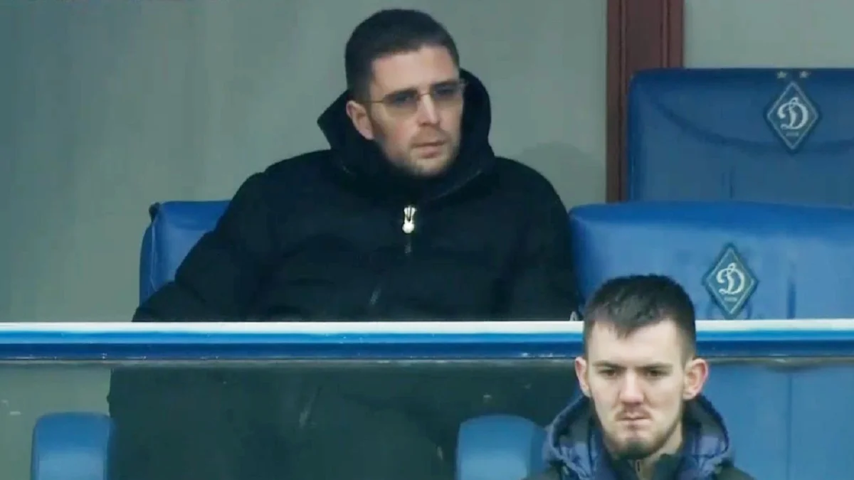 Артем Кравец на первом матче Динамо в 2024 году / Стоп-кадр из видео