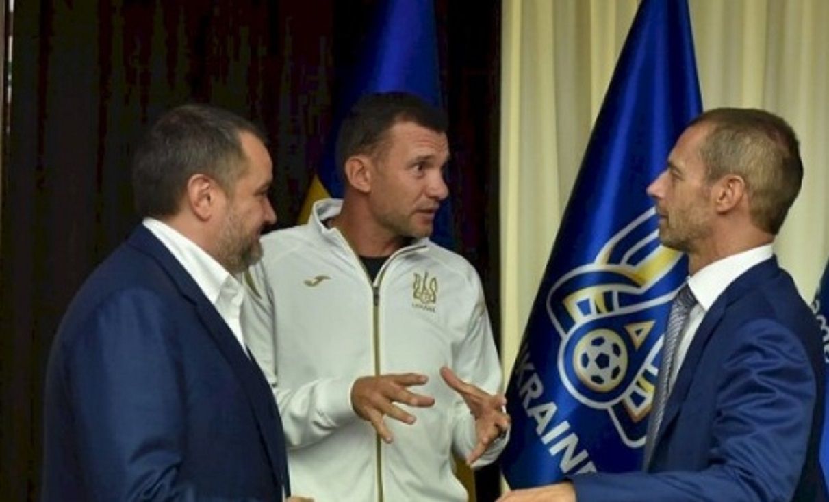 Павелко, Шевченко і Чеферін / Сайт УАФ