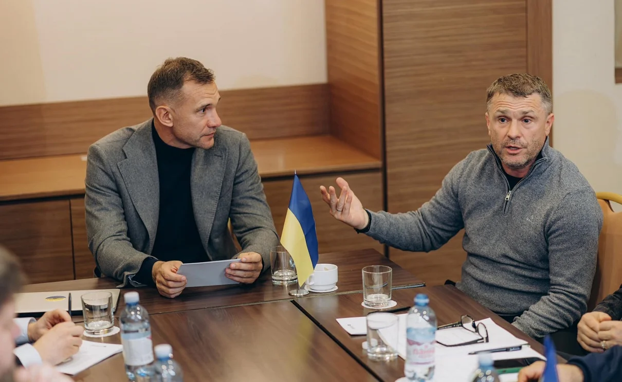 Шевченко и Ребров / Сайт УАФ