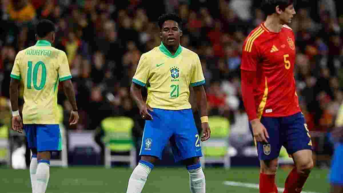 Ендріку вистачило п'яти хвилин для гола на Бернабеу – Бразилія розіграла яскраву нічию з Іспанією з трьома пенальті