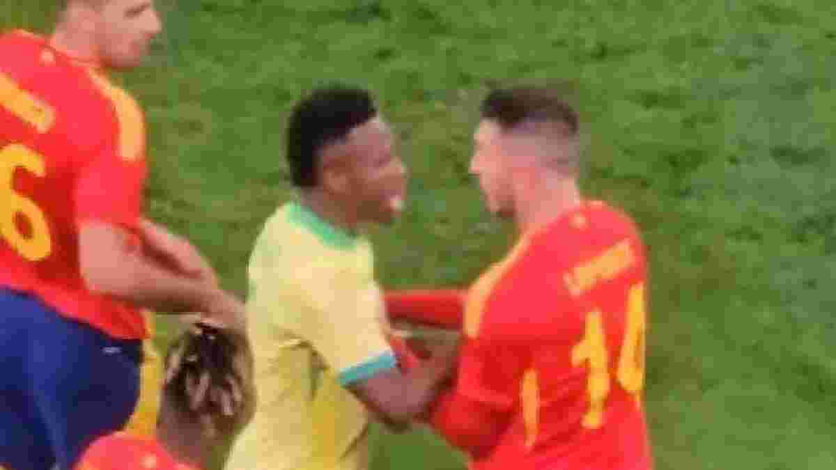 Вінісіус нахабно штовхнув захисника збірної Іспанії – відео провокативної поведінки зірки Реала