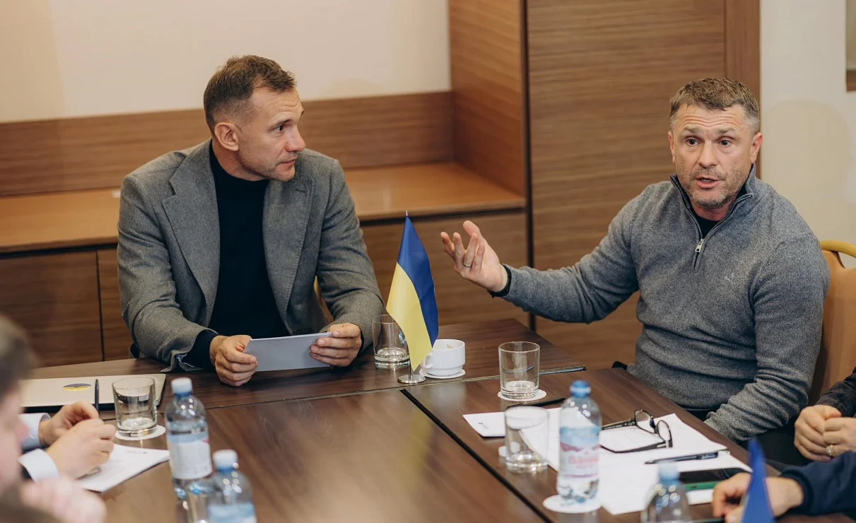 Шевченко и Ребров / Сайт УАФ