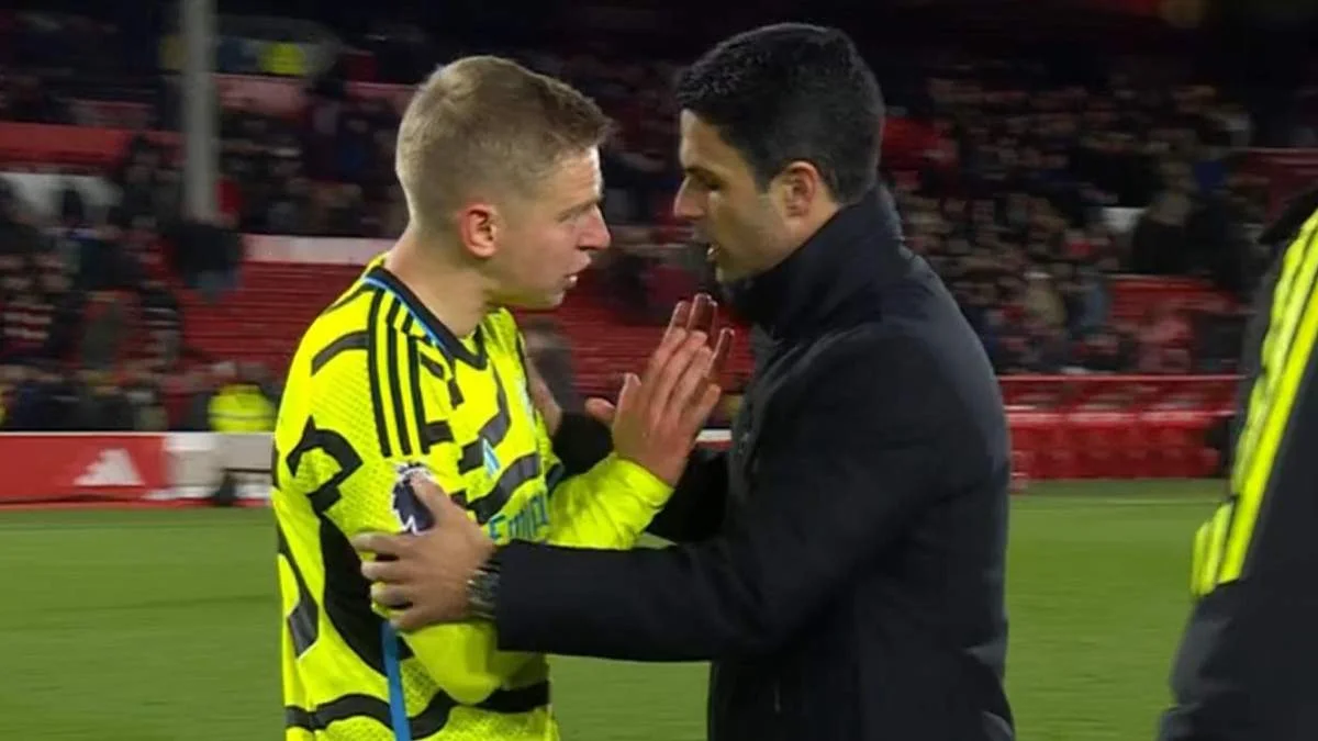 Артета успокаивает Зинченко / Скрин