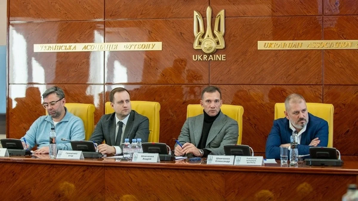 Андрій та Олександр Шевченки на засіданні УАФ / фото: УАФ