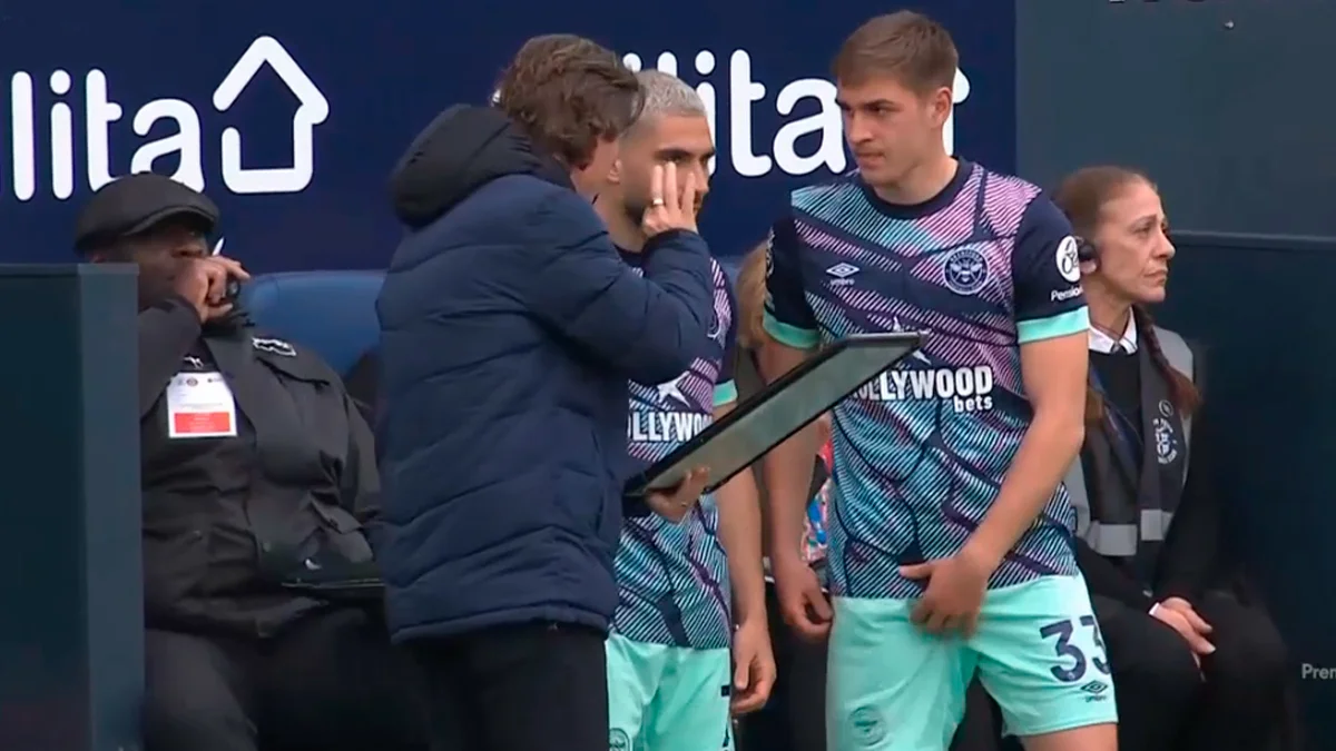 Егор Ярмолюк снова вышел на замену в АПЛ/скриншот по трансляции Setanta Sports