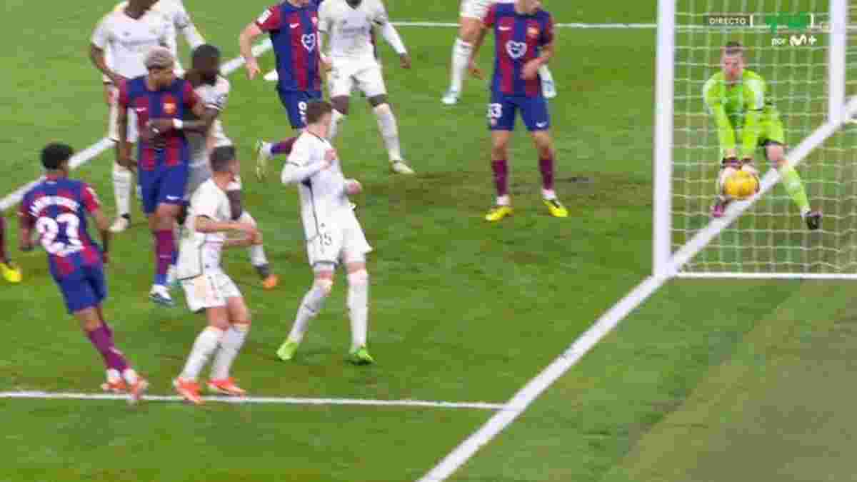 Реал - Барселона: Лунин честно признался, пересёк ли мяч его ворота в скандальном эпизоде с "голом-призраком"